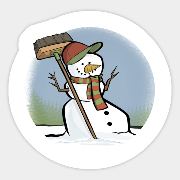 Snowman Sticker by Brinders